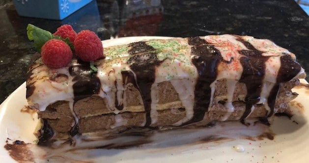 chocolate amaretto mouse napoleon