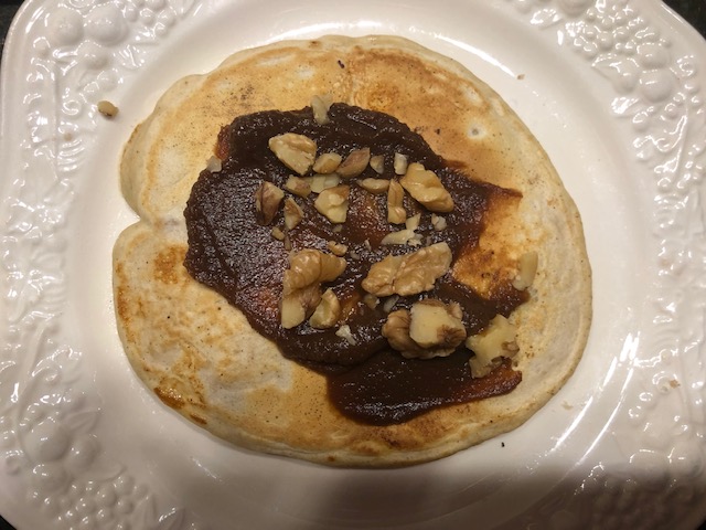 apple walnut pancakes